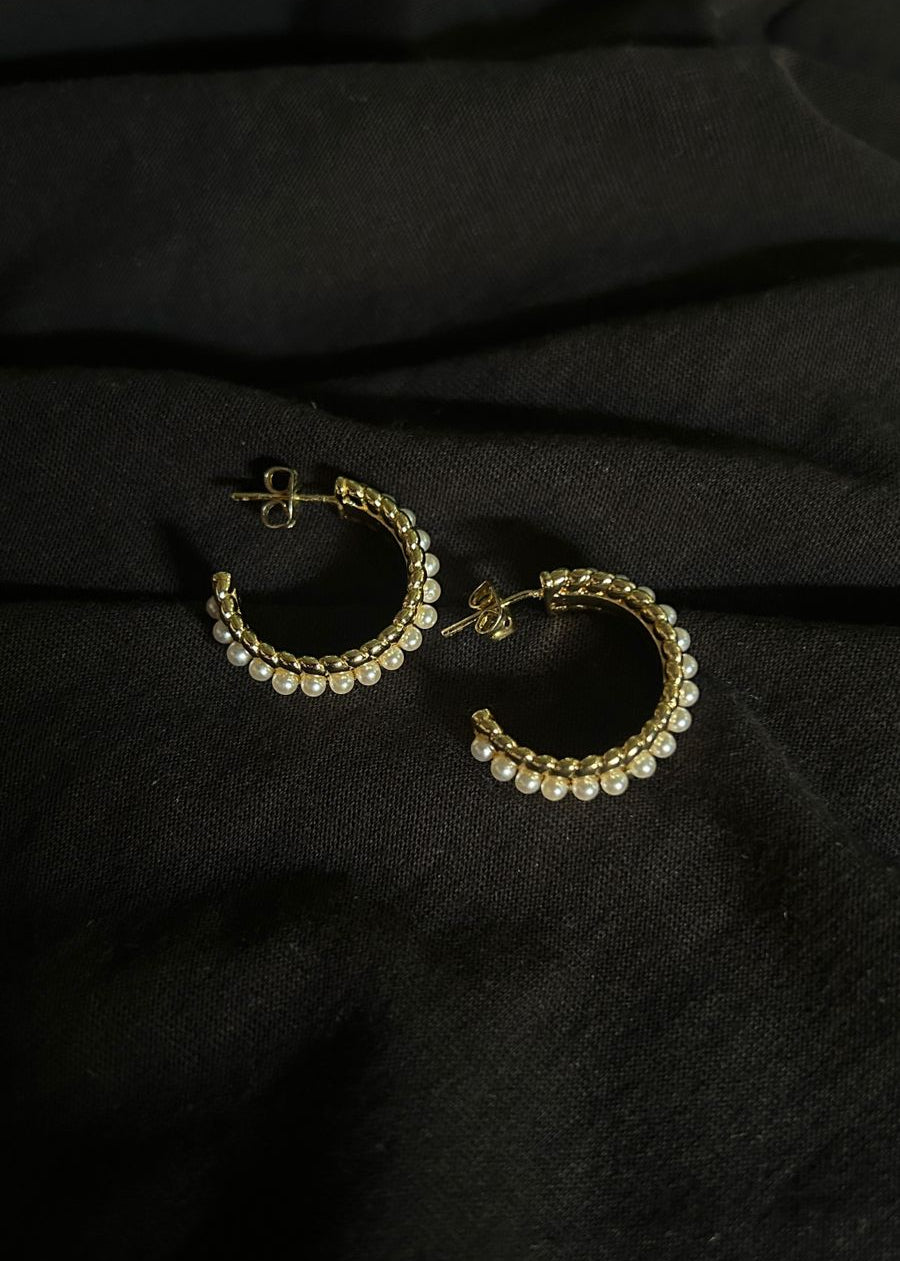 Aretes Perla Nocturna
