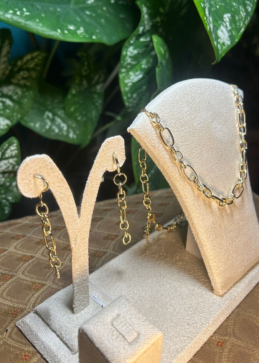 Set Dorado Cadena Lux