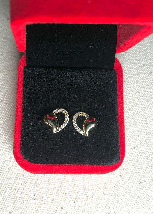 Aretes Corazones Radiante